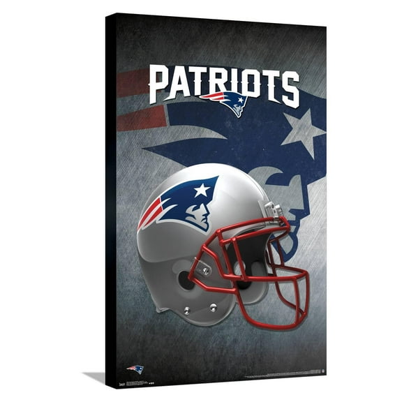 NFL New England Patriots - Helmet 16 Canvas Wall Poster, 14.725" x 22.375"