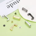 thumbnail image 4 of 4Pcs Metal D-Ring Connector Buckles, Alloy Right Angle Arch Bridge D-Ring Buckles with Screws (Black, 0.9x0.2Inch), 4 of 6