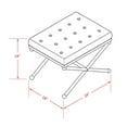 thumbnail image 7 of Hibler Ottoman Stool, Gold Base with Black Faux Leather, 7 of 7