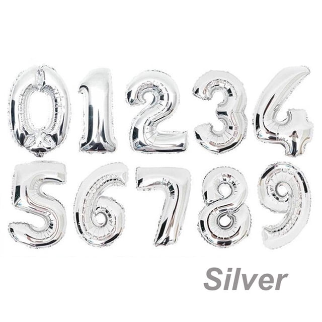 Globo de helio Decorativo metálicoizado/Números de 0-9/32"/5 colores Gao Jiahui unisex