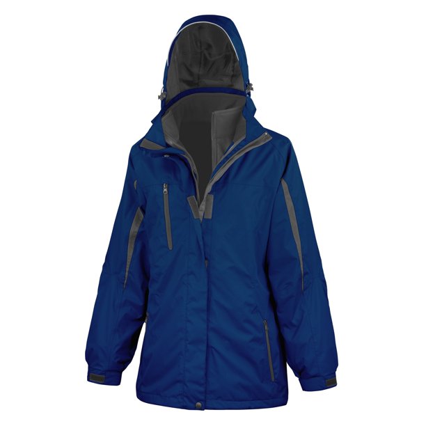 Result - Chaqueta softshell 3 en 1 con capucha modelo Journey para mujer (Marino/negro) Result UTRW3693_navyblack