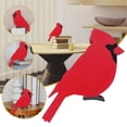 thumbnail image 2 of Mikilon Red Bird Home Decor Wooden Miniature Handmade Red Art For Door Window Sill, 2 of 9