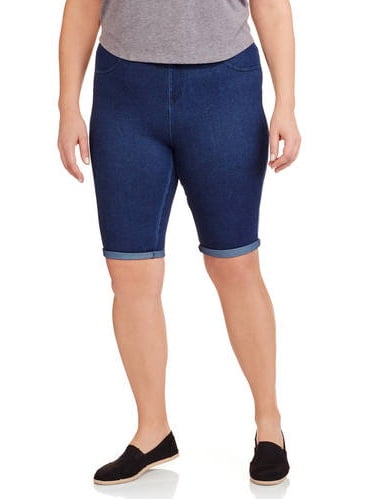 plus size jegging bermuda shorts