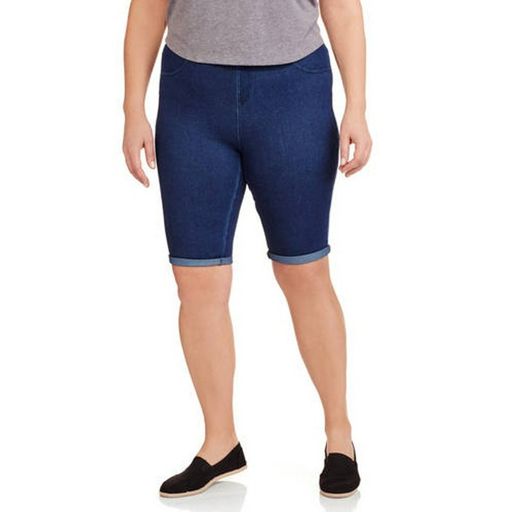 Women's PlusSize Knit Jegging Bermuda Shorts