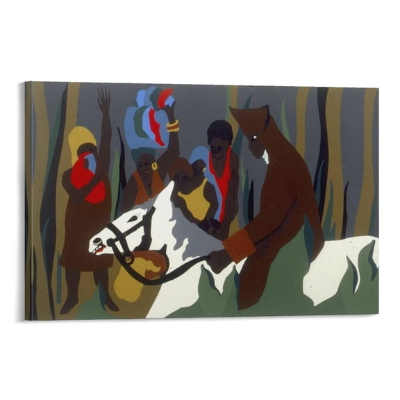 Jacob Lawrence Art Poster (19) Canvas Poster Wall Art Picture Prints Hanging Photo Gift Decor Home Posters Artworks 12x18inch(30x45cm)