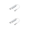 thumbnail image 1 of Bearachild Oficina del cargador del cargador de la estación del muelle del adaptador del divisor del concentrador del USB Plata Tipo-C 2Conjunto, 1 of 6