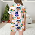 thumbnail image 5 of Adorable Printed Girls Pajama Set Short Sleeve Button Up Top and Comfy Shorts for Cozy Home Wear, 5 of 5