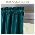 thumbnail image 5 of StangH Decoration Scalloped Velvet Valance - Premium Thick Wave-Shaped Small Window Curtain Tier, Matching with Velvet Drapes for Living Room / Bar, Teal, 52 x 18 inch, 1 Panel, 5 of 7