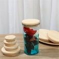 thumbnail image 5 of Ludlz Reusable Pine Wooden Cover Lids with Silicone Seal Ring for Candle Cup Glass, 5 of 6