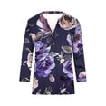 thumbnail image 3 of ibuvkizy Women's 2025 Fashion Button Shirts Summer Loose 3/4 Sleeve Tops Cute Print V-Neck Casual Blouses Button Up Shirts for Women,Sizes S-4XL, 3 of 4