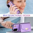 thumbnail image 4 of Phone Case for Samsung Galaxy S20 Plus S20+ 5G Wallet Cell Cover with Card Holder Stand Shoulder Crossbody Strap Long Lanyard Leather S20+5G S20plus 20S + S2O S 20 20+ G5 Women Girls Purple, 4 of 11