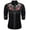 Black (Retro Rose), variant on COOFANDY Mens Western Cowboy Shirt Embroidered Denim Long Sleeve Casual Button Down Shirt Black,
