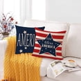 thumbnail image 4 of 4th of July Throw Pillow Covers 18x18 Set of 4 Patriotic Pillow Covers American Flag Day Pillow Covers Memorial Day Independence Day Cushion Covers for Home Outdoor Sofa Couch Decorations (18 inch), 4 of 6