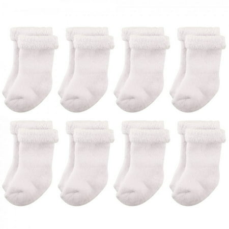 UPC: 0660168545470 | Hudson Baby Infant Unisex Cotton Rich Newborn and Terry Socks  White Terry  6-12 Months
