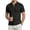 Black, variant on MELDVDIB Mens T-Shirt Half-Zip Turn Down Collar Short Sleeve Shirts Loose Summer Tops Fashion Casual Solid Color Stretch Comfy Tees with Pocket