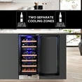 thumbnail image 3 of Koolatron 28 Bottle Dual Zone 15" Under Counter Wine Cooler w/ Lock, 3 of 9