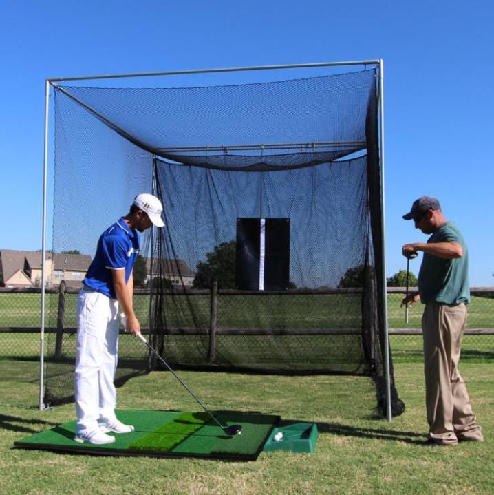 Cimarronsports 10x10x10 Masters Golf Net w Frame Kit, 4x6 Ultimate Golf