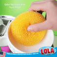 thumbnail image 4 of LOLA Plastic Mesh Scourers, Non-Scratch All-Purpose Cleaner Pads, Rust Proof - 3 Pack, 4 of 8