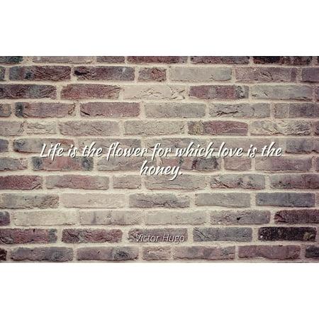 Famous Flower - Victor Hugo - Famous Quotes Laminated POSTER PRINT 24x20 - Life is the flower for which love is the honey.