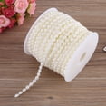 thumbnail image 2 of Herwey Double Line Garland,Cotton Line Beads, 25M/Roll Double Cotton Line Imitation Half Round Pearls Beads Chain Garland for Wedding, 2 of 2