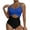 Blue, variant on One Piece Swimsuits for Women Tummy Control Cutout High Waisted Bathing Suit Fashion Color Block Wrap Tie Back Beach Swimwear 2025 Pink S-2XL