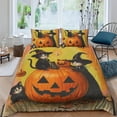 thumbnail image 1 of Happy Halloween Comforter Cover Set Cute Ghost Pumpkin Printed Bedspreads Creative Bedding Cover Set, 1 of 4