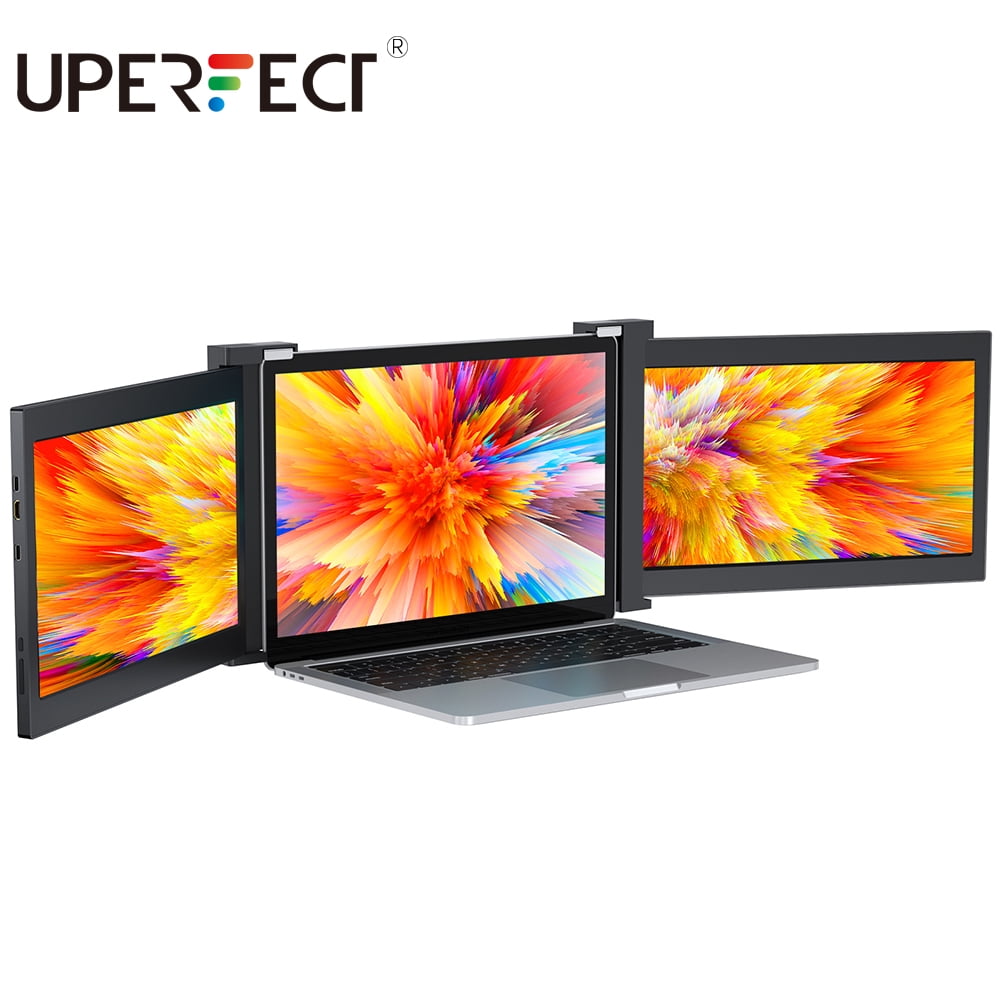 UPERFECT Triple Portable Monitor USB C HDMI For Laptop Attachable 13.