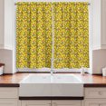 thumbnail image 2 of Ambesonne Gnome Kitchen Curtains, Autumn Leaves Fall Season, 55"x45", Yellow Green Ginger, 2 of 3