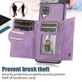 thumbnail image 3 of Nalacover Wallet Crossbody for Samsung Galaxy A12 5G Phone Case with Lanyard Strap Credit Card Holder, PU Leather Protective Handbag Purse Kickstand Bling Diamond Cover Women Girl, Purple, 3 of 10