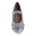 thumbnail image 5 of Badgley Mischka Dress Shoes for Girls Elegant Glitter Finish Classic formal (Little Kids Big Kids), Silver, Size: 2, 5 of 9