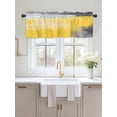 thumbnail image 2 of Valances for Windows Gray Yellow Gradient Rod Pocket Cafe Window Treatments Valance Curtains for Kitchen Bathroom Laundry Basement Windows 54"x18", 2 of 9