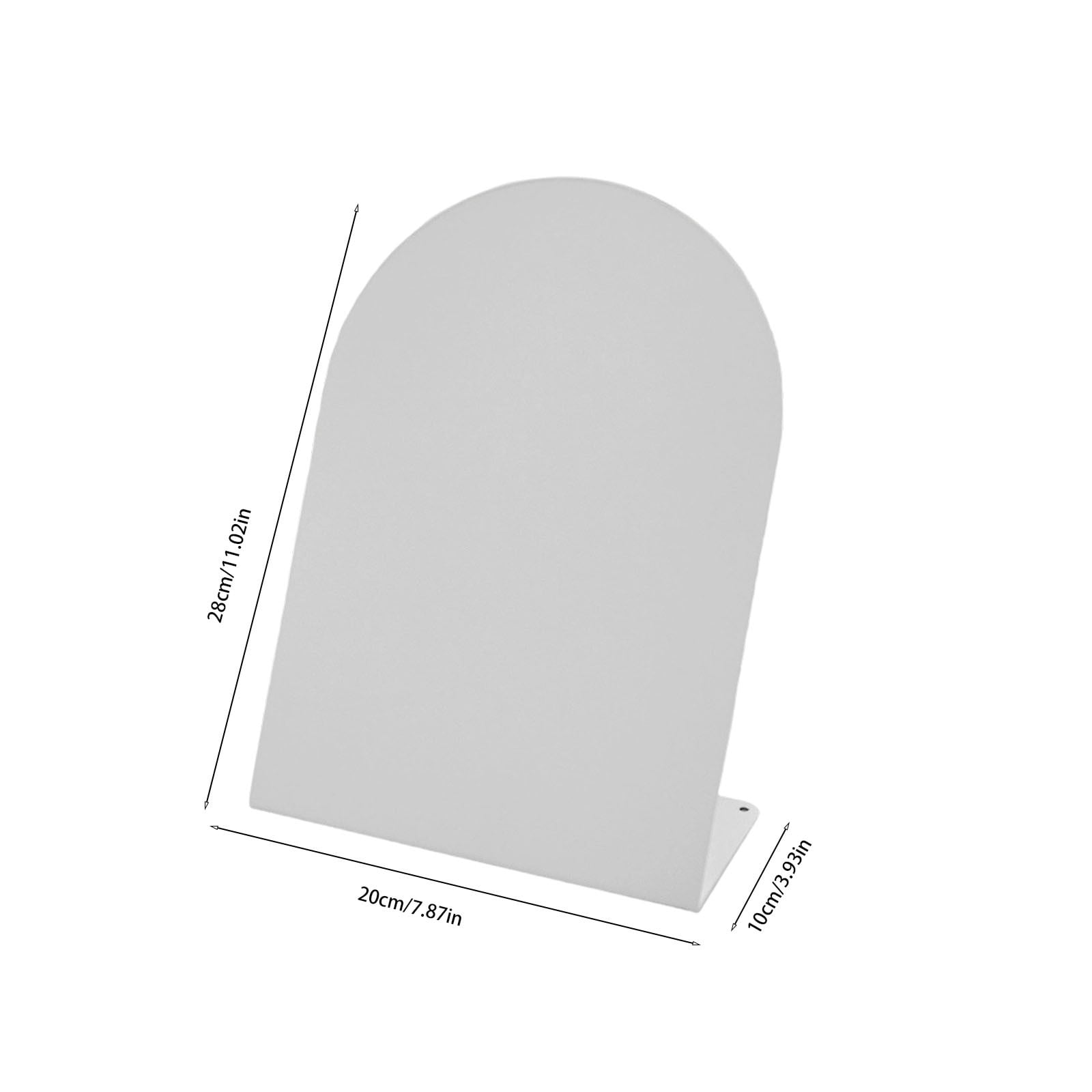 White Arched Top Magnetic Bulletin Board for Tabletops 11x7.8" Memo Display Easel Stand for Notes Photos Magnets Office Home School Desk Decor and Organization