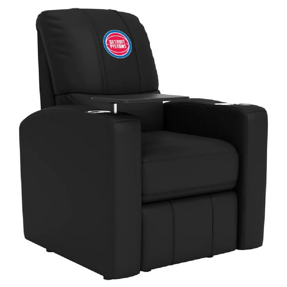 DreamSeat Stealth Power Plus Recliner with Detroit Pistons Logo in Black
