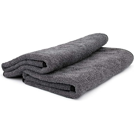 The Rag Company - Double Twistress - Professional Twist Loop Microfiber Drying Towels, 70/30 Blend, 850gsm, Grey, 20 x 24 in, 2-Pack