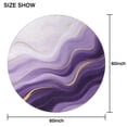 thumbnail image 6 of Purple Gold Wave Marble Round Tablecloth 60"x60",Wrinkle Wipeable Table Cloth for Kitchen Dining Room Picnic Patio Party, 6 of 6