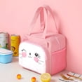 thumbnail image 2 of Portable Lunch Bag for Women Cartoon Cat Convenient Lunch Box Tote Food Bags Picnic Lunch Container Food Storage Bags WY205 (BK), 2 of 7