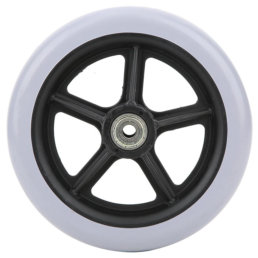 Mgaxyff Wheelchair Wheels Replacement, Replacement Feet Load 120kg Material Rubber Walker Wheels