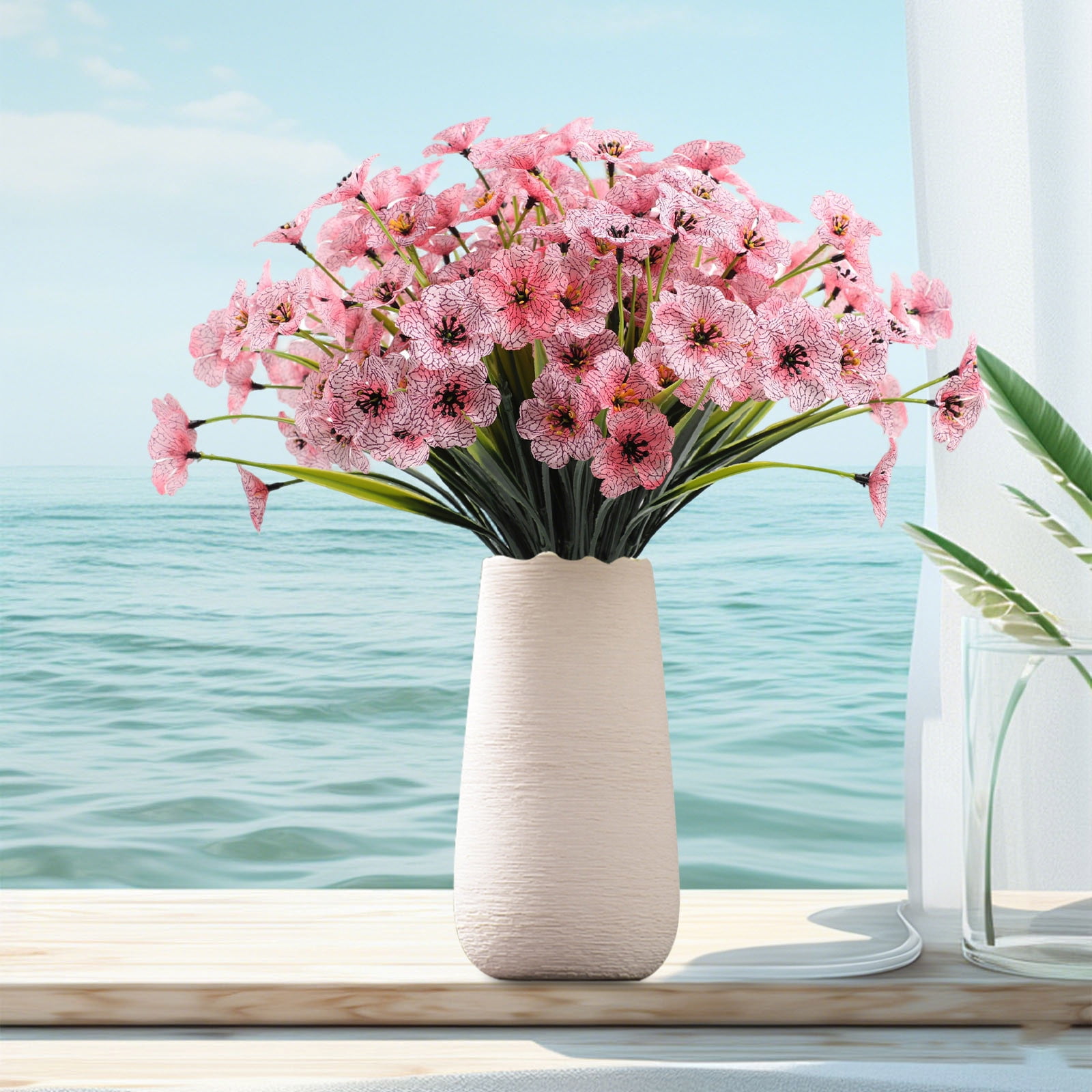 Outdoor Artificial Flowers - Colorful & Flowering Shrubs for Garden, Patio & Home Decor - Weatherproof Flowers for All Seasons