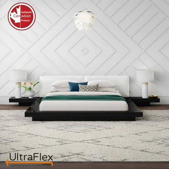 UltraFlex DELIGHT - Soutien Orthopédique Avancé, Mousse Certifiée CertiPUR-US Haute Densité, Soutien Multiple des Postures, Poches de Transfert de Mouvement (Fabriqué au Canada) - avec Protège-Matelas Imperméable