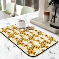 thumbnail image 2 of Washable Rubber Sunflower Cute Floral Dish Drying Mats for Kitchen Counter Home Large Coffee Bar Pad Accessories and Decor for Utensils Stemware 19.5''x12'', 2 of 7