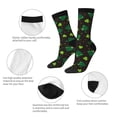 thumbnail image 3 of Gukieu St. Patrick's Day8 Print Contrast Color Mid-calf Socks, Sweat-wicking Athletic Socks, Unisex Clothing Accessories, 3 of 6