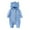 Sky Blue, variant on Odeerbi Newborn Infant Baby Girls Boys Winter Warm Coat Knit Outwear Hooded Jumpsuit