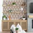 thumbnail image 3 of S4Sassy Ethnic Floral Wallpaper - Asian Style Wall Covering, 25" x 120" Self-Adhesive Textured Vinyl Wallpaper, Decorative Wall Wrap, Easy DIY Decor For Bedroom, Living Room, Living Spaces - Beige, 3 of 7