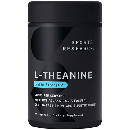 Sports Research L-theanine  200 mg  60 Softgels