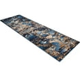 thumbnail image 4 of RUGSOTIC CARPETS MACHINE MADE HEATSET POLYPROPYLENE AREA RUGS - 2'6''x10', Runner Shape, Blue Color, Floral Modern Design, High Pile Machine Made Area Rugs for Living Room, Bed Room (M00014), 4 of 7