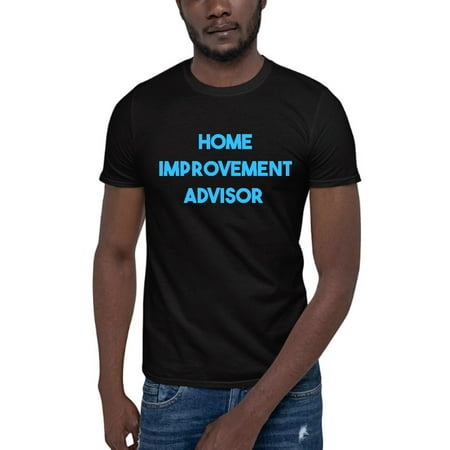 L Blue Home Improvement Advisor Short Sleeve Cotton T-Shirt By Undefined Gifts
