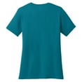 thumbnail image 2 of Plus Size Leopard Monochrome Graphic Design Lady's V-Neck - Teal XL, 2 of 2