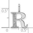 thumbnail image 3 of 14K White Gold Diamond 0.028-CT Letter R Initial Charm Pendant, 3 of 4