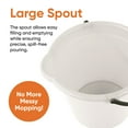 thumbnail image 6 of Superio Plastic Cleaning Bucket for Home, 2 Gallon Pail for Mopping with Large Spout - Bucket for Floor Mopping, Car Wash - Bowls for Camping, Fishing, Grey, 6 of 7