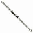 thumbnail image 3 of White Stainless Steel bracelet Men's 8.25 in 10 mm, 3 of 5